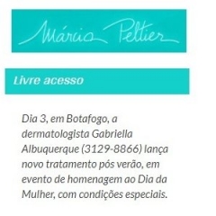 Dia 3, em Botafogo, a Dermatologista Gabriella Albuquerque lança novo tratamento pós verão